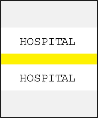 Medical Arts Press® Standard Preprinted Chart Divider Tabs; Hospital, Yellow