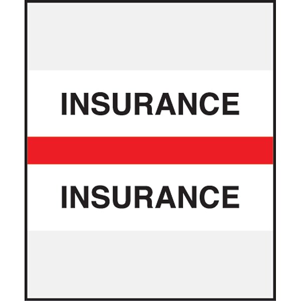 Medical Arts Press® Standard Preprinted Chart Divider Tabs; Insurance, Red