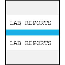 Medical Arts Press® Standard Preprinted Chart Divider Tabs; Lab Reports, Light Blue