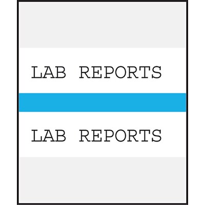 Medical Arts Press® Standard Preprinted Chart Divider Tabs; Lab Reports, Light Blue