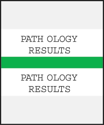 Medical Arts Press® Standard Preprinted Chart Divider Tabs; Pathology Results, Green