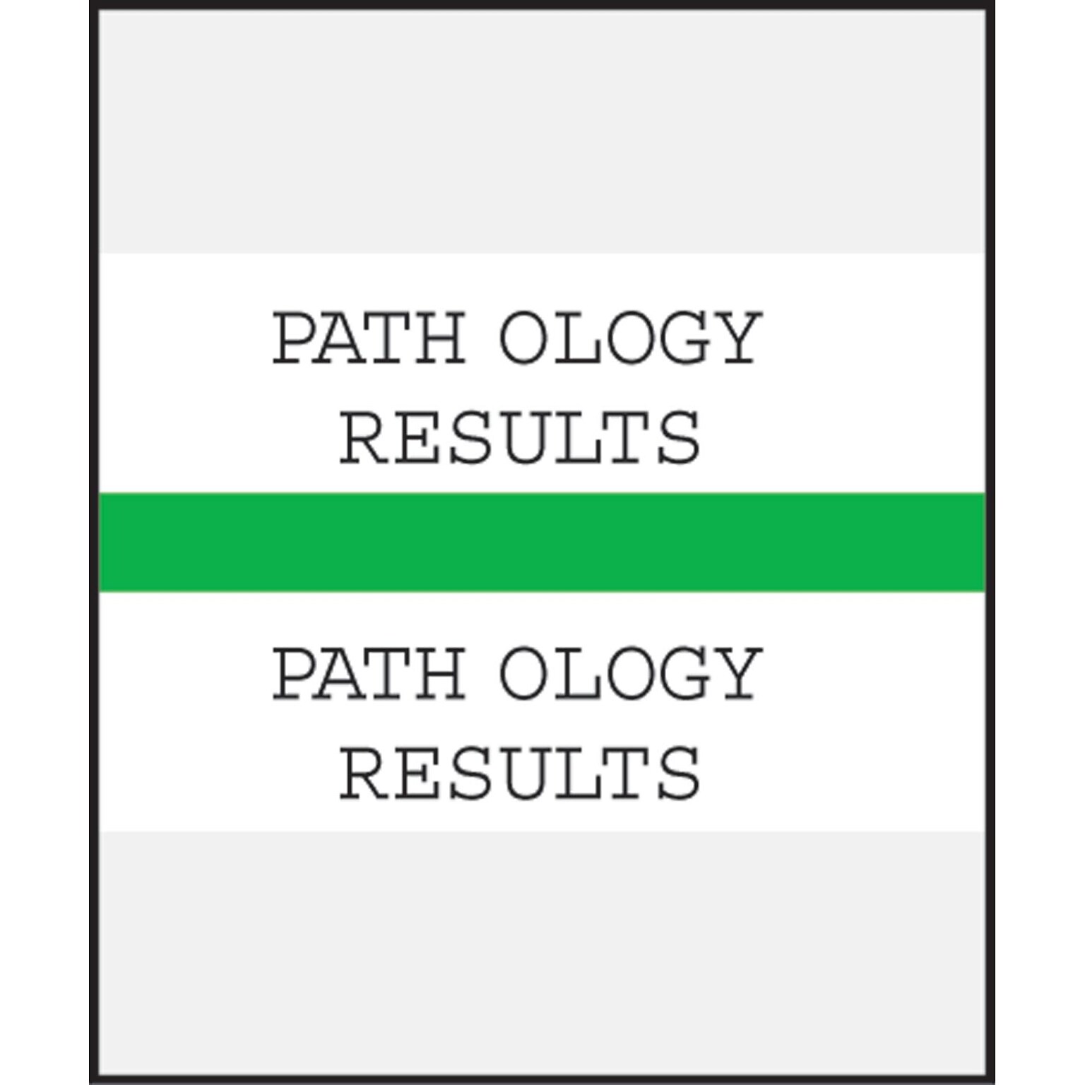 Medical Arts Press® Standard Preprinted Chart Divider Tabs; Pathology Results, Green