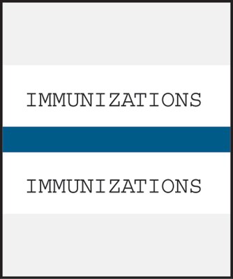 Medical Arts Press® Standard Preprinted Chart Divider Tabs; Immunization, Dark Blue