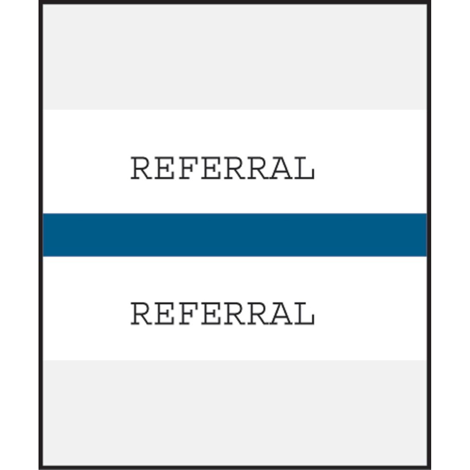 Medical Arts Press® Standard Preprinted Chart Divider Tabs; Referrals, Dark Blue