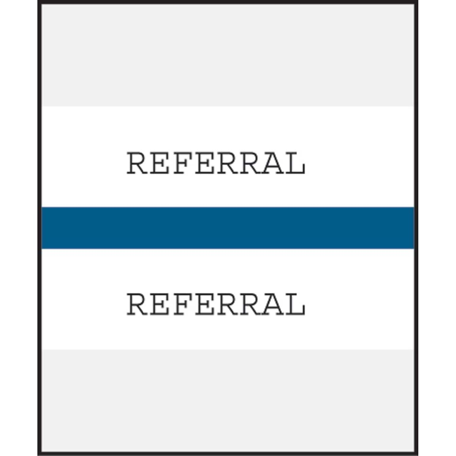 Medical Arts Press® Standard Preprinted Chart Divider Tabs; Referrals, Dark Blue