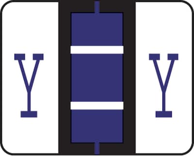 Medical Arts Press® TAB® Products Compatible Alpha Sheet Style Labels; Letter Y