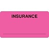 Insurance Chart File Medical Labels, Insurance, Fluorescent Pink, 1-3/4x3-1/4, 500 Labels