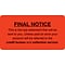 Medical Arts Press® Collection & Notice Collection Labels, Final Notice/Last Statement, Fl Red, 1-3/