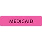 Insurance Chart File Medical Labels, Medicaid, Fluorescent Pink, 5/16x1-1/4", 500 Labels