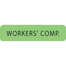 Medical Arts Press® Insurance Chart File Medical Labels, Workers Comp, Fluorescent Green, 5/16x1-1/4