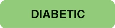 Medical Arts Press® Chart Alert Medical Labels, Diabetic, Fluorescent Green, 5/16x1-1/4, 500 Labels