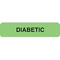 Medical Arts Press® Chart Alert Medical Labels, Diabetic, Fluorescent Green, 5/16x1-1/4, 500 Labels