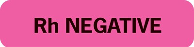 Medical Arts Press® Chart Alert Medical Labels, Rh Negative, Fluorescent Pink, 5/16x1-1/4, 500 Labe