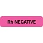 Chart Alert Medical Labels, Rh Negative, Fluorescent Pink, 5/16x1-1/4", 500 Labels