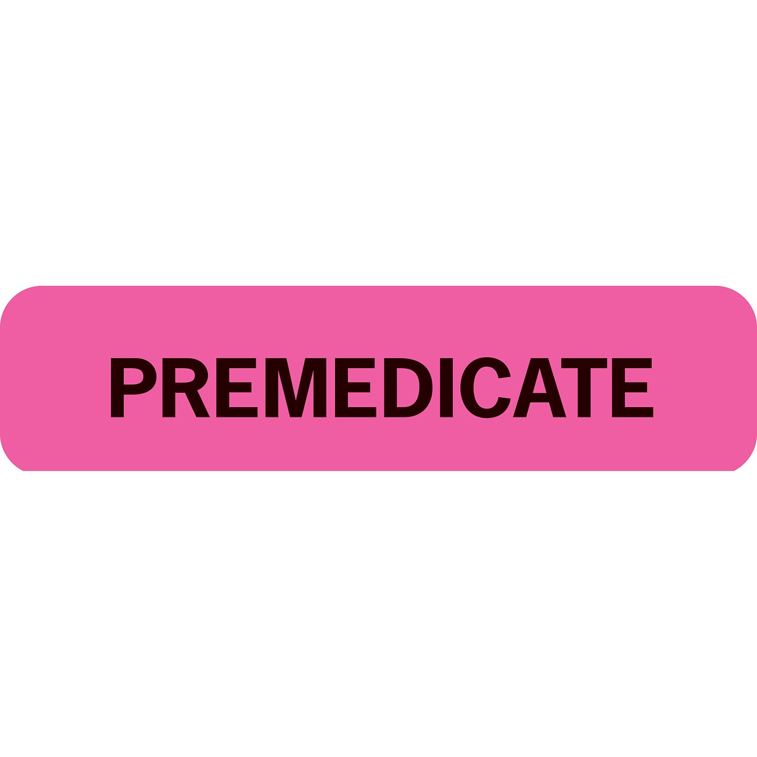 Chart Alert Medical Labels, Premedicate, Fluorescent Pink, 5/16x1-1/4, 500 Labels