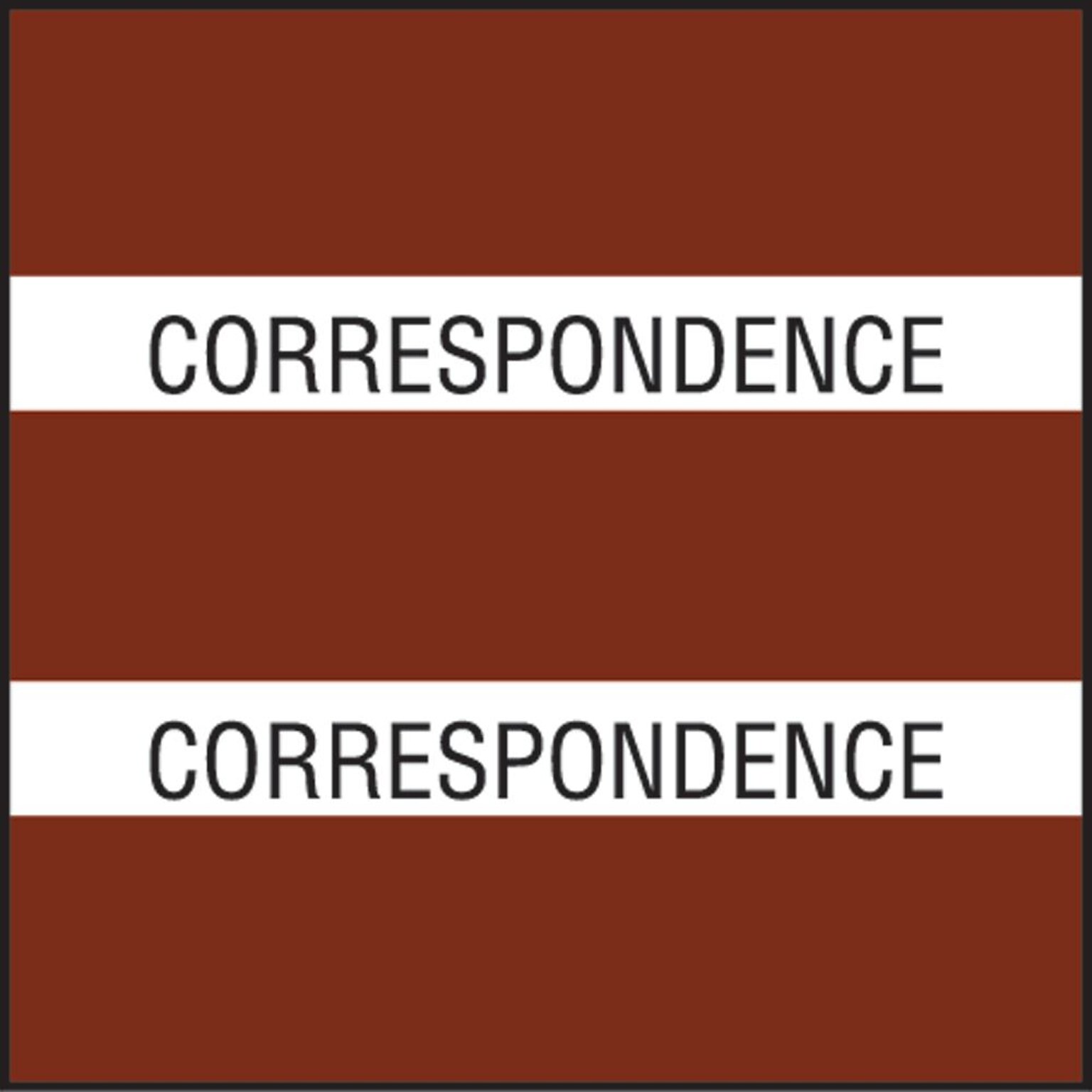 Medical Arts Press® Large Chart Divider Tabs, Correspondence, Brown