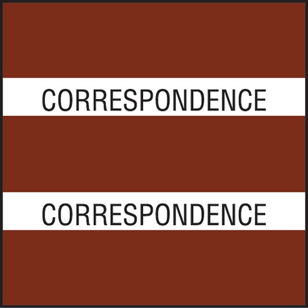 Medical Arts Press® Large Chart Divider Tabs, Correspondence, Brown