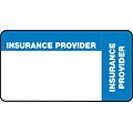 File Folder Insurance Labels, Insurance Provider, Blue and White, 1-3/4x3-1/4, 500 Labels