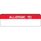 Medical Arts Press® Allergy Warning Medical Labels, Allergic To, Red and White, 3/4x2-1/2", 300 Labels