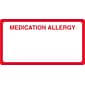 Medical Arts Press® Allergy Warning Medical Labels, Medication Allergy, Red and White, 1-3/4x3-1/4", 500 Labels