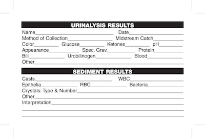 Medical Arts Press® Medical Laboratory Labels, Urinalysis Results, White, 2-1/2x4, 100 Labels