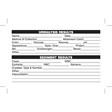 Medical Arts Press® Medical Laboratory Labels, Urinalysis Results, White, 2-1/2x4, 100 Labels