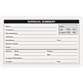 Veterinary Surgical Summary & Blood Analysis Labels, Surgical Summary, White, 2 1/2x4, 100 Labels