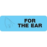 Medical Arts Press® Veterinary Medication Instruction Labels, For the Ear, Light Blue, 1/2x1-1/2, 5