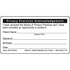 Medical Arts Press® Patient Record Labels, Privacy Practices Acknowledgement, White, 1-3/4x3-1/4, 5