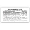 Medical Arts Press® Veterinary Consent/Release Medical Labels, Euthanasia Release, White, 1-3/4x3-1/