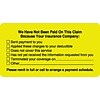 Medical Arts Press® Patient Insurance Labels, No Payment Checklist, Fl Chartreuse, 1-3/4x3-1/4, 500