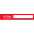 Chart Alert Medical Labels, Medical Alert, Red and White, 1 x 6.5 inch, 100 Labels