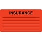 Medical Arts Press® Insurance Chart File Medical Labels, Insurance, Fluorescent Red, 1-3/4x3-1/4", 500 Labels
