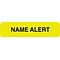 Chart Alert Medical Labels, Name Alert, Fluorescent Chartreuse, 5/16x1-1/4, 500 Labels