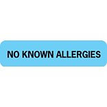 Medical Arts Press® Allergy Warning Medical Labels, No Known Allergies, Light Blue, 5/16x1-1/4, 500