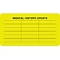 Medical Arts Press® Chart Alert Medical Labels, Medical History Update, Fluorescent Chartreuse, 1-3/4x3-1/4", 500 Labels