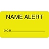 Medical Arts Press® Chart Alert Medical Labels, Name Alert, Fluorescent Chartreuse, 1-3/4x3-1/4, 50