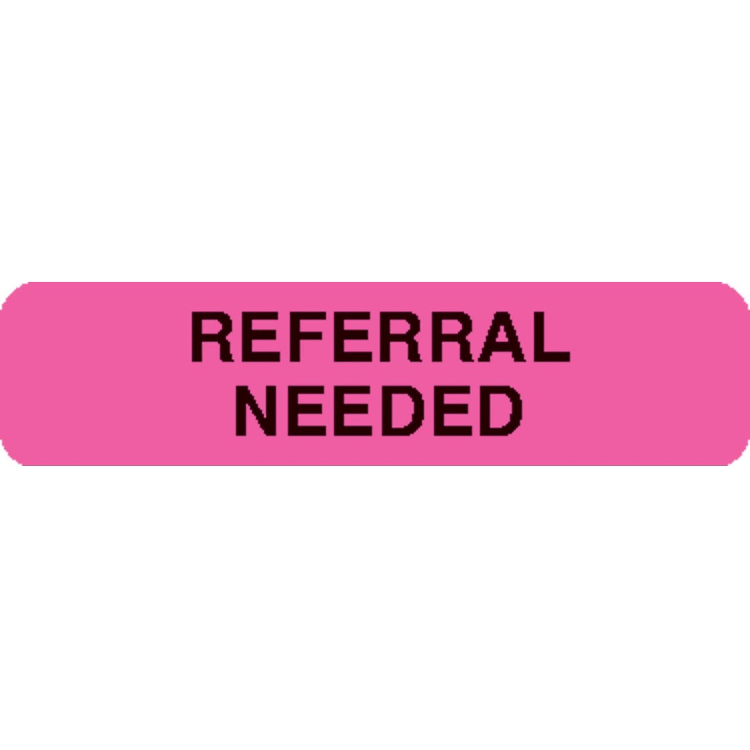 Insurance Chart File Medical Labels, Referral Needed, Fluorescent Pink, 5/16x1-1/4, 500 Labels