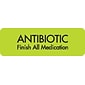 Medical Arts Press® Medication Instruction Labels, Antibiotic, Chartreuse, 1.5 x 0.5 inch, 500 Label