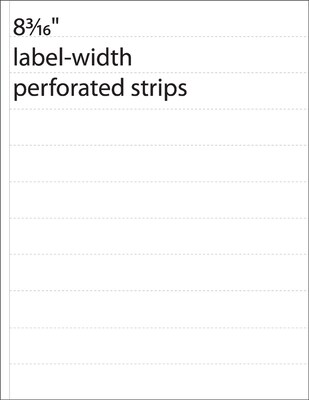 Medical Arts Press® Transcription Labels, 1 Perf Strips, White, 1x8-3/16, 1100 Labels, 8-3/16 W
