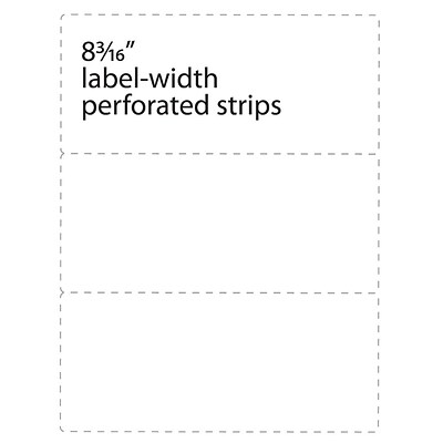Medical Arts Press® Transcription Labels, 3-1/2 Perforated Strips, White, 3-1/2x8-3/16, 300 Labels