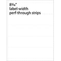 Medical Arts Press® Transcription Labels, 2 Perf Strips, White, 2x8-3/16, 500 Labels, 8-1/2 W