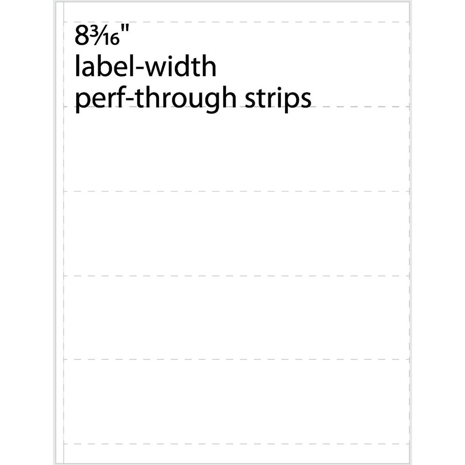 Medical Arts Press® Transcription Labels, 2 Perf-Thru Strips, White, 2x8-3/16, 500 Labels