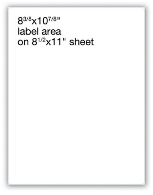 Medical Arts Press® Transcription Labels, Quick-Peel Sheets, White, 8-3/8x11, 100 Labels, 8-1/2 W