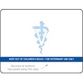 Veterinary Thermal Prescription Labels, Blue Bar Warning Scored w/R x Panto Logo, 2.75 x 2.125 inch, 500