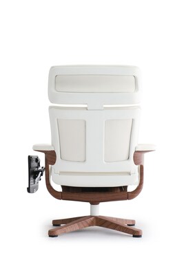 Eurotech NUVEM-WHT Nuvem Leather Executive Chair, Fixed Arms, White