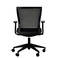 Eurotech CURV-MFBLK Curv Fabric Task Chair, Adjustable Arm, Black