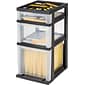 Iris® Rolling Cart with Plastic Organizer Top; 3-Drawer