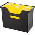 Iris® Medium Open Top Plastic File Box; Black