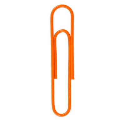 JAM Paper Jumbo Paper Clips, Orange, 75/Pack (42186871)